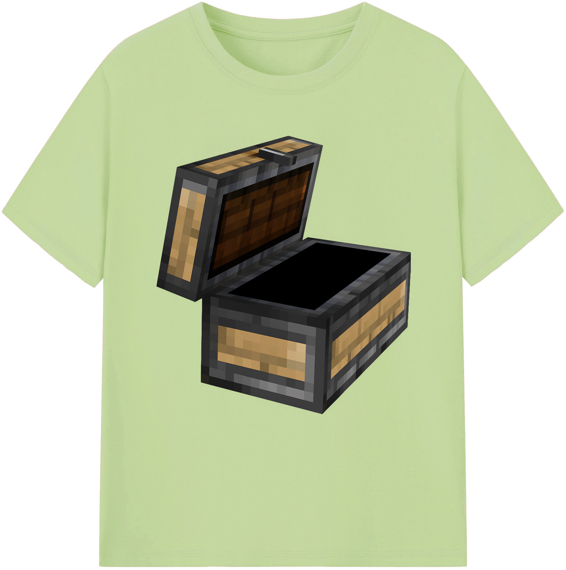 （画像用） マインクラフト ブロックの世界 Minecraft MC Block world 綿100％半袖Tシャツ（フロントプリント）